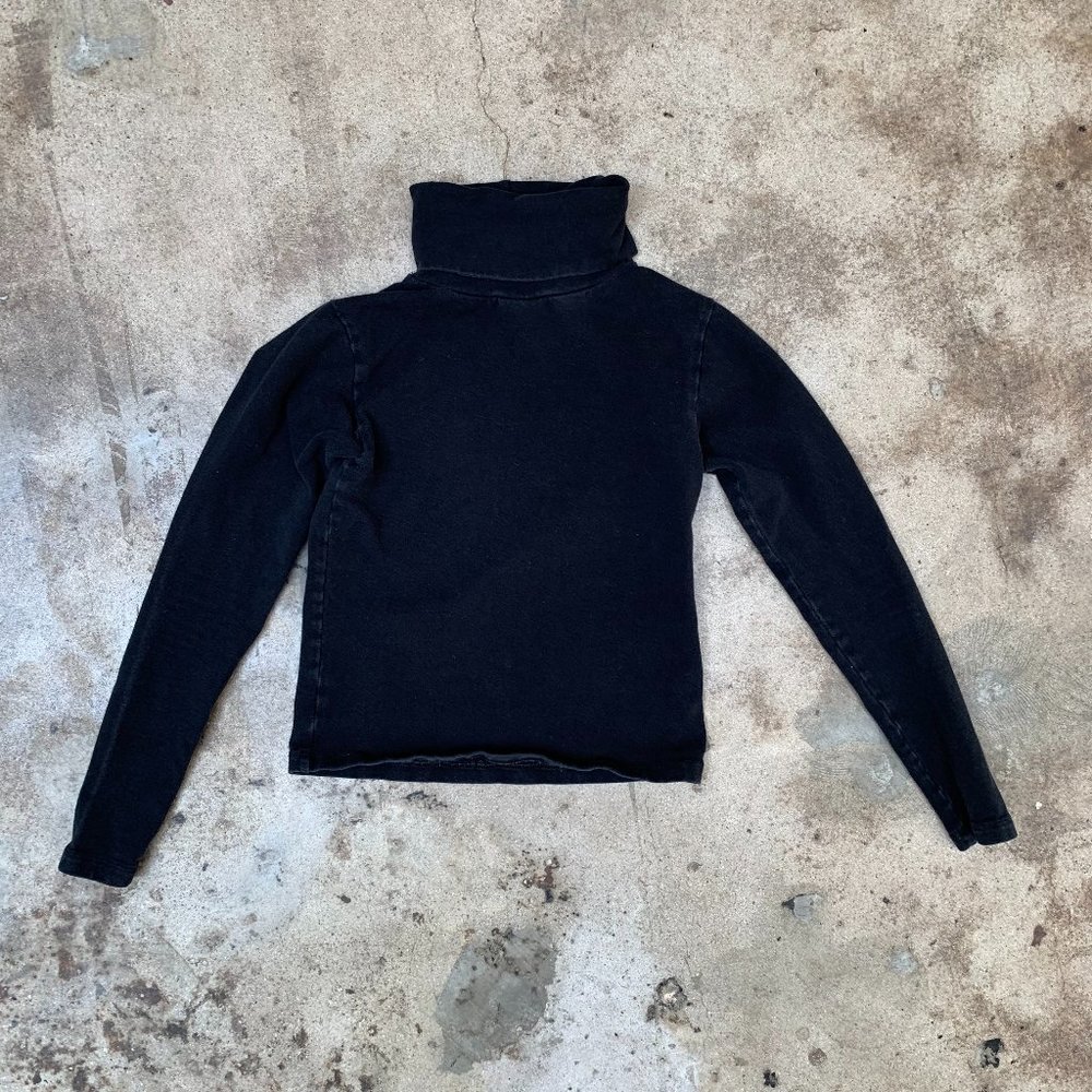 american apparel cropped cotton spandex turtleneck